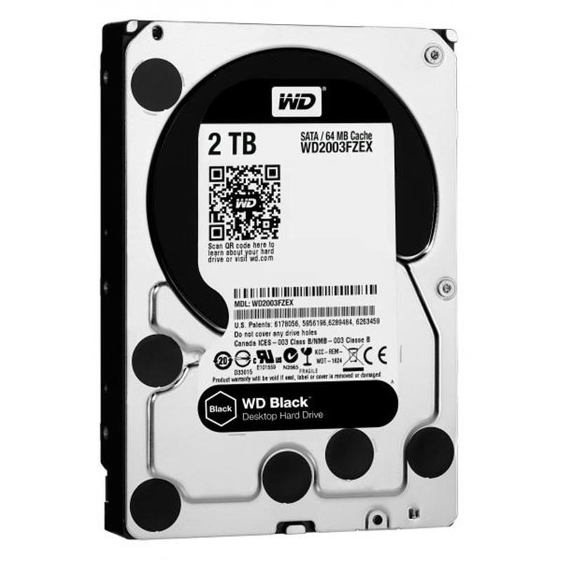 Western Digital BLACK Performance Desktop HDD 2TB 3 5 SATA3 64MB 7200RPM 164 MB s