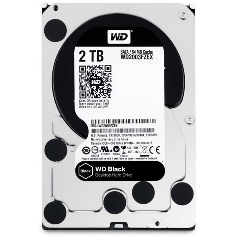 Western Digital BLACK Performance Desktop HDD 2TB 3 5 SATA3 64MB 7200RPM 164 MB s