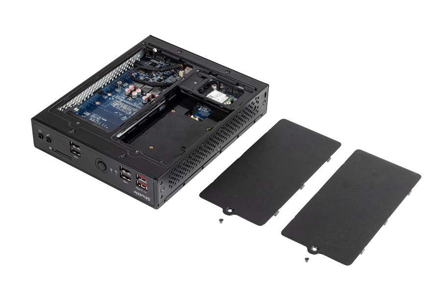 Shuttle XPC slim Barebone DS20U7V2, i7-10510U, 2x LAN (1xGbit, 1x 2.5Gbit), 1xCOM, 1xHDMI, 1xDP, ventilatorloos , 24/7 permanent gebruik