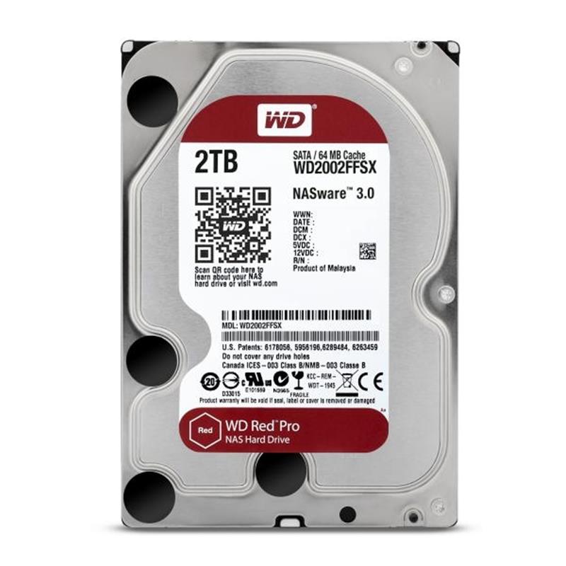 WD HD3.5 SATA3 2TB WD2002FFSX / 24x7 / NAS (Di) 64MB / 7200rpm / CMR