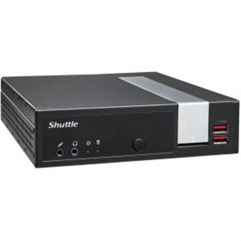 Shuttle XP? slim XPC slim Barebone DL20N6V2, Pentium Silver N6005, 1x LAN, 2x COM, 1xHDMI, 1xDP, 1x VGA, ventilatorloos , 24/7 permanent gebruik