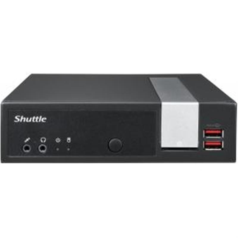 Shuttle XP? slim XPC slim Barebone DL20N6V2, Pentium Silver N6005, 1x LAN, 2x COM, 1xHDMI, 1xDP, 1x VGA, ventilatorloos , 24/7 permanent gebruik