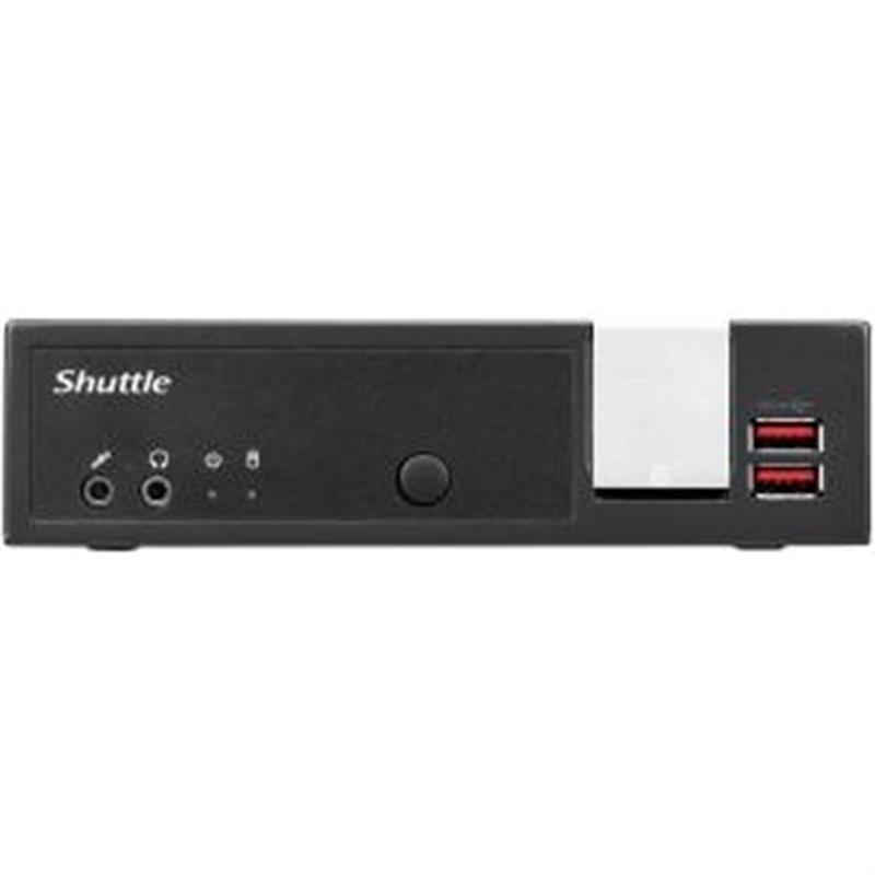 Shuttle XP? slim XPC slim Barebone DL20N6V2, Pentium Silver N6005, 1x LAN, 2x COM, 1xHDMI, 1xDP, 1x VGA, ventilatorloos , 24/7 permanent gebruik