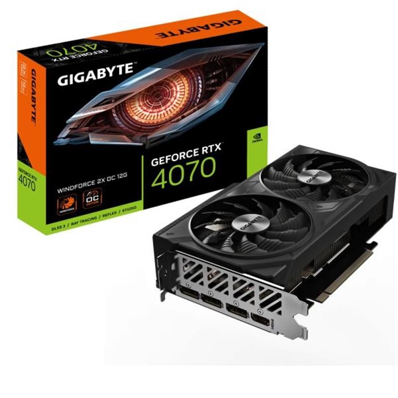 Gigabyte GeForce RTX 4070 WINDFORCE 2X OC 12G NVIDIA 12 GB GDDR6X