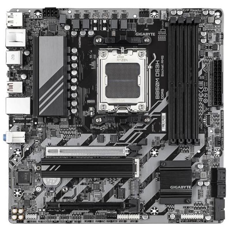 GIGABYTE B850M DS3H moederbord AMD B850 Socket AM5 micro ATX