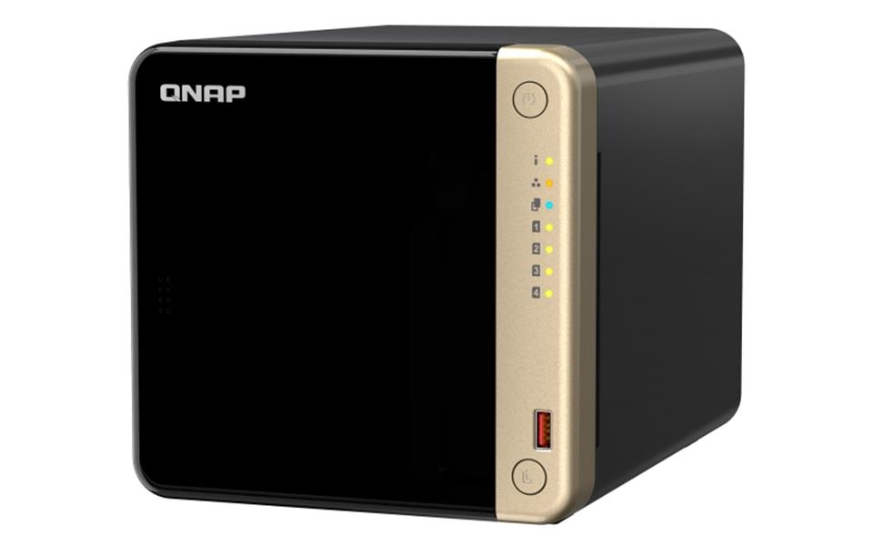 QNAP TS-464 NAS Tower Ethernet LAN Zwart N5095