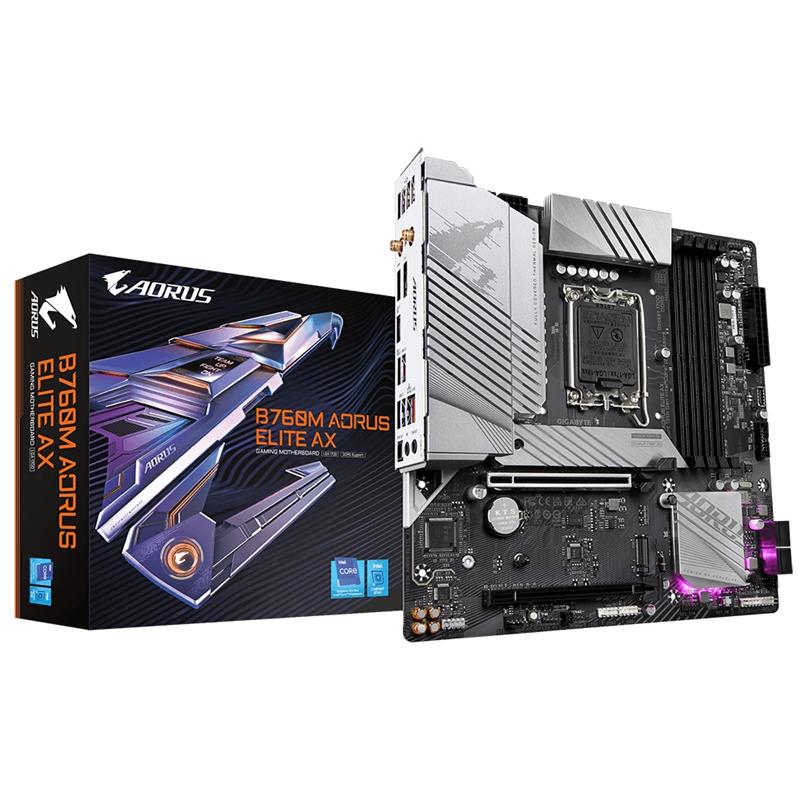 Gigabyte B760M AORUS ELITE AX moederbord LGA 1700 micro ATX