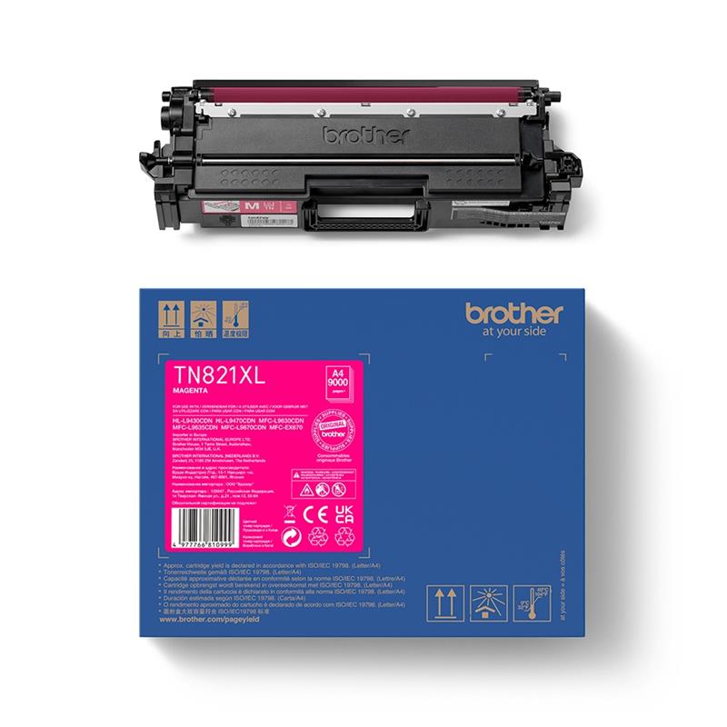 Brother TN-821XLM tonercartridge 1 stuk(s) Origineel Magenta