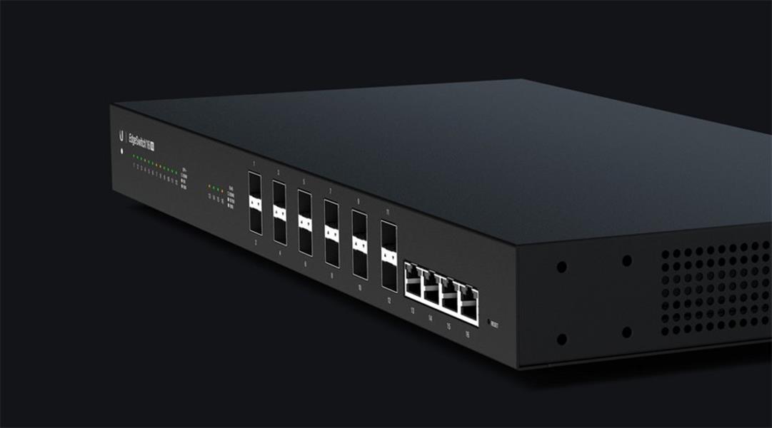 Ubiquiti Switch EdgeSwitch 12xSFP+/4xRJ45 10GBit Managed 19 Rack-Mountable, 10G Ethernet SFP+ & RJ45 Ports
