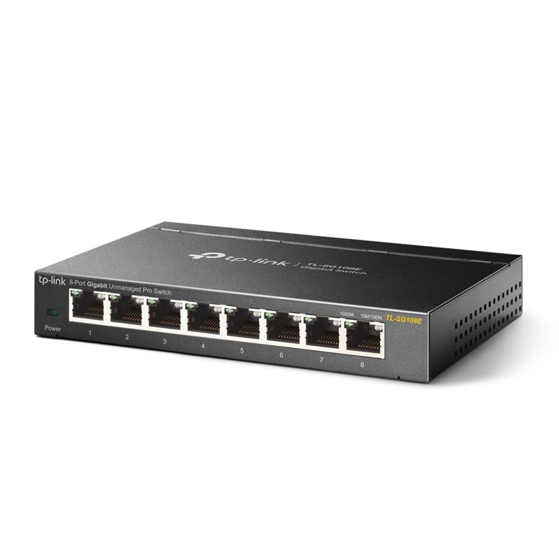 TP-LINK TL-SG108E netwerk-switch Unmanaged L2 Gigabit Ethernet (10/100/1000) Zwart