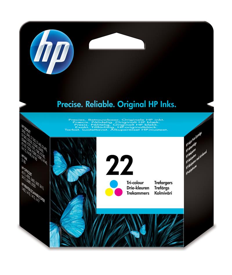 HP 22 Origineel Cyaan, Magenta, Geel 1 stuk(s)