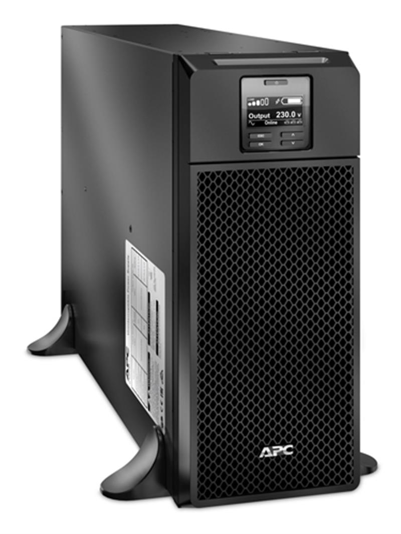 APC Smart-UPS On-Line SRT6KXLI - Noodstroomvoeding, 6x C13, 4x C19, hardwire 1 fase uitgang, Embedded NMC, Tower, 6000VA