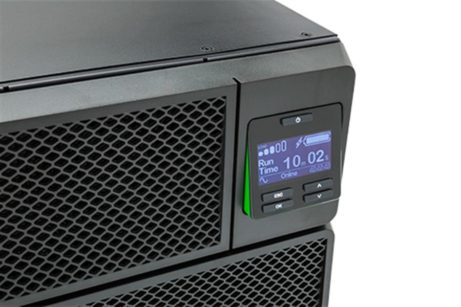 APC Smart-UPS On-Line 8000VA noodstroomvoeding 6x C13, 4x C19, hardwire 1 fase uitgang, rackmountable, Embedded NMC