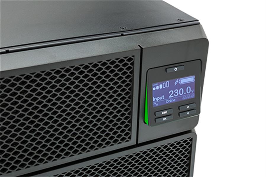 APC Smart-UPS On-Line 10KVA noodstroomvoeding 6x C13, 4x C19, hardwire 1 fase uitgang, rackmountable, Embedded NMC