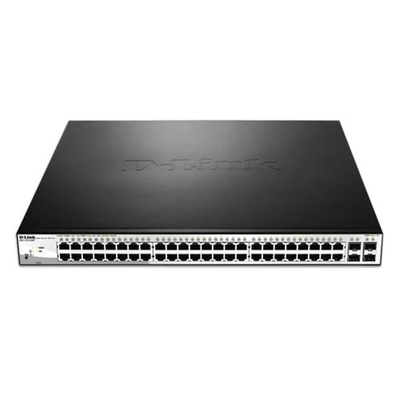 D-Link DGS-1210-52MP netwerk-switch Managed L2 Gigabit Ethernet (10/100/1000) Power over Ethernet (PoE) 1U Zwart