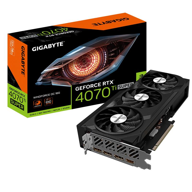 Gigabyte GeForce RTX 4070 Ti SUPER WINDFORCE OC 16G NVIDIA 16 GB GDDR6X