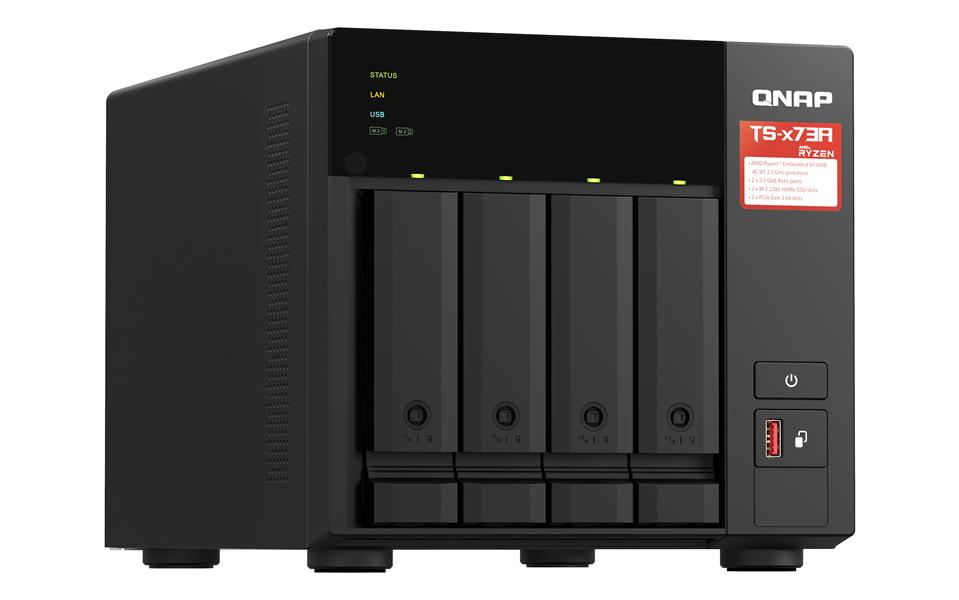 QNAP TS-473A + QSW-1105-5T Bundle Pack NAS Tower Ethernet LAN Zwart V1500B