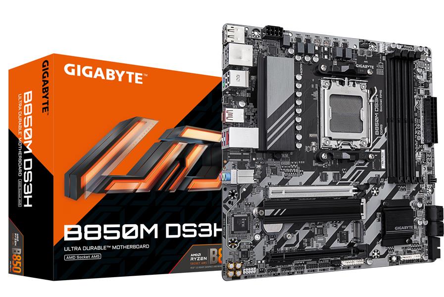 GIGABYTE B850M DS3H moederbord AMD B850 Socket AM5 micro ATX