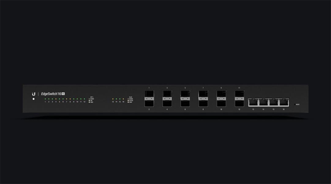 Ubiquiti Switch EdgeSwitch 12xSFP+/4xRJ45 10GBit Managed 19 Rack-Mountable, 10G Ethernet SFP+ & RJ45 Ports