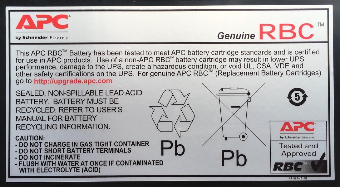 APC Batterij Vervangings Cartridge RBC12