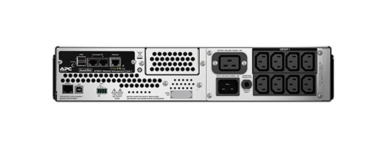 APC Smart-UPS SMT2200RMI2UNC - Noodstroomvoeding 8x C13, 1x C19, USB, rack mountable, NMC, 2200VA