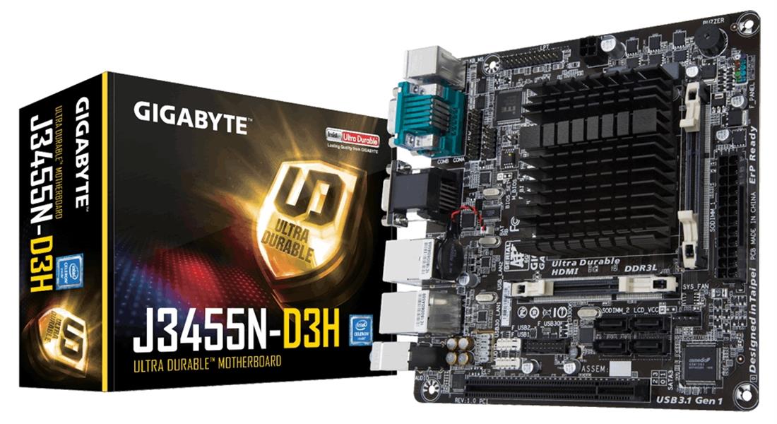Gigabyte GA-J3455N-D3H (rev. 1.0) moederbord BGA 1296 Mini ITX