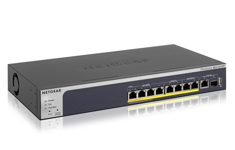 Netgear MS510TXPP Managed L2/L3/L4 Gigabit Ethernet (10/100/1000) Grijs Power over Ethernet (PoE)