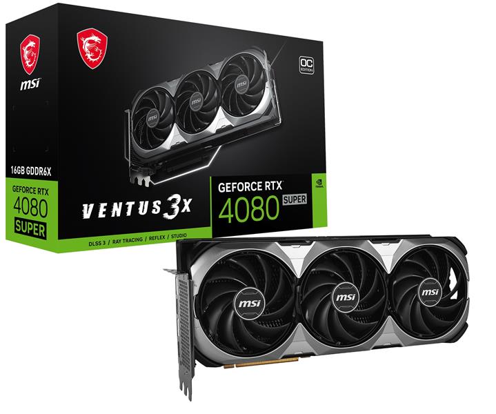 MSI VENTUS GeForce RTX 4080 SUPER 16G 3X OC NVIDIA 16 GB GDDR6X