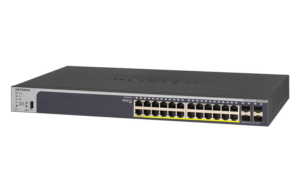 Netgear GS728TPP Managed L2/L3/L4 Gigabit Ethernet (10/100/1000) Zwart 1U Power over Ethernet (PoE)