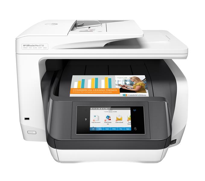 HP OfficeJet Pro 8730 Thermische inkjet 24 ppm 2400 x 1200 DPI A4 Wi-Fi