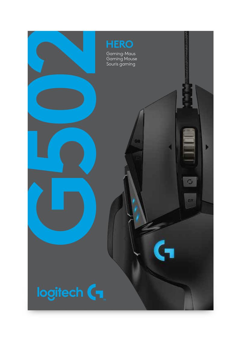 Logitech G502 Hero muis USB Optisch 16000 DPI Rechtshandig