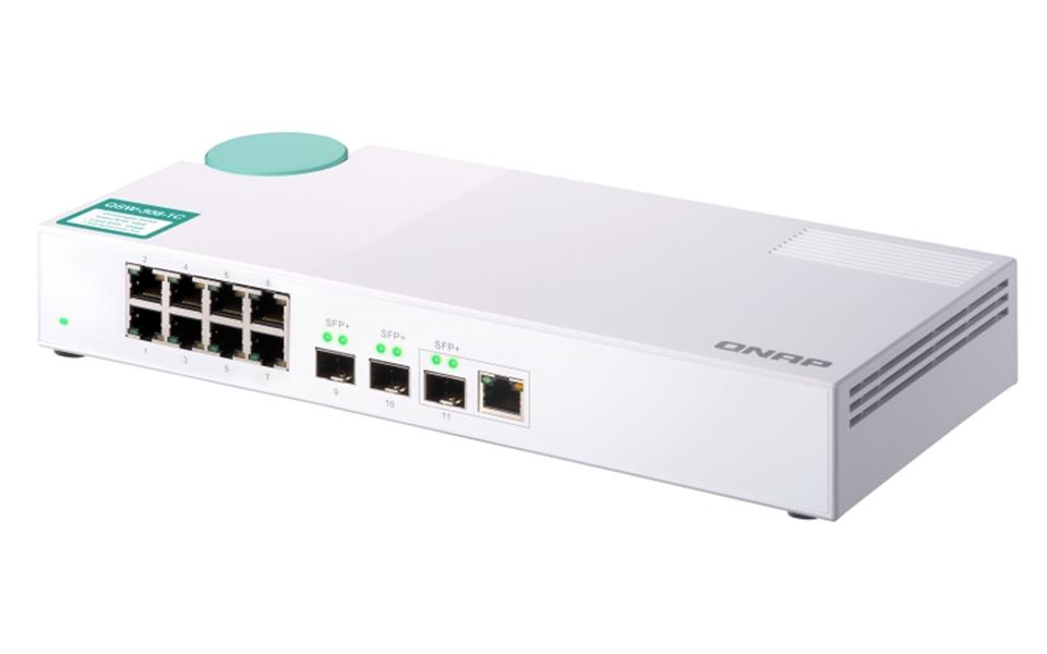 QNAP QSW-308-1C netwerk-switch Unmanaged Gigabit Ethernet (10/100/1000) Wit