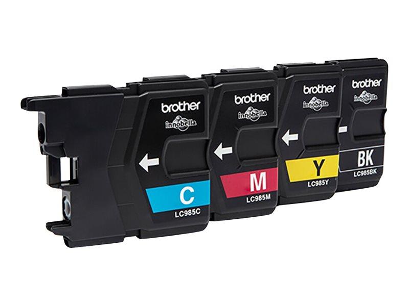 Brother LC-985VALBPDR inktcartridge Origineel Zwart, Cyaan, Magenta, Geel Multipack 4 stuk(s)