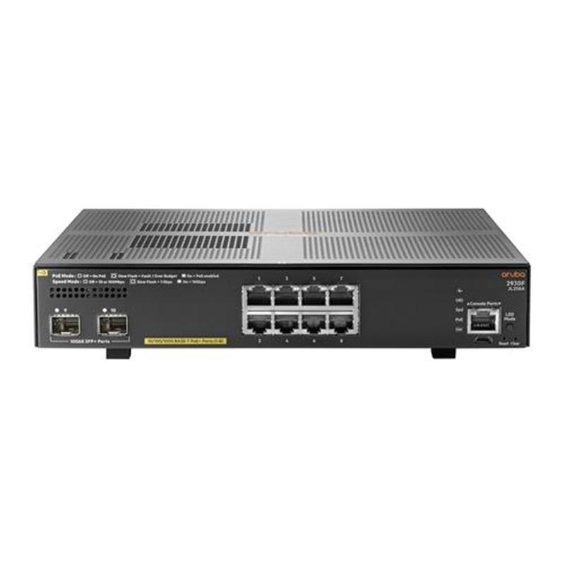 HPE Aruba Switch 2930F-8G 8xGBit/2xSFP+ PoE+ JL258A