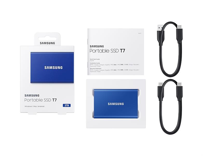 Samsung Portable SSD T7 2 TB Blauw