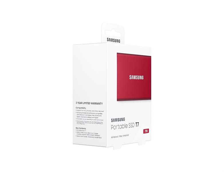 Samsung Portable SSD T7 1 TB Rood