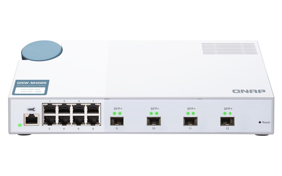 QNAP QSW-M408S netwerk-switch Managed L2 Gigabit Ethernet (10/100/1000) Wit