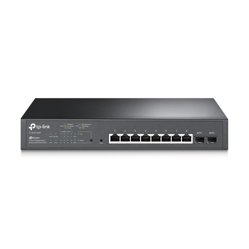 TP-Link TL-SG2210MP netwerk-switch Managed L2/L2+ Gigabit Ethernet (10/100/1000) Power over Ethernet (PoE) 1U Zwart