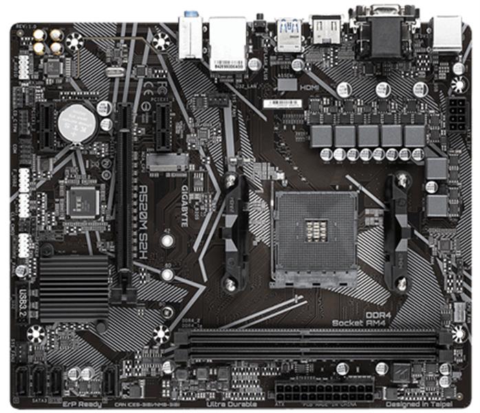 Gigabyte A520M S2H moederbord Socket AM4 micro ATX