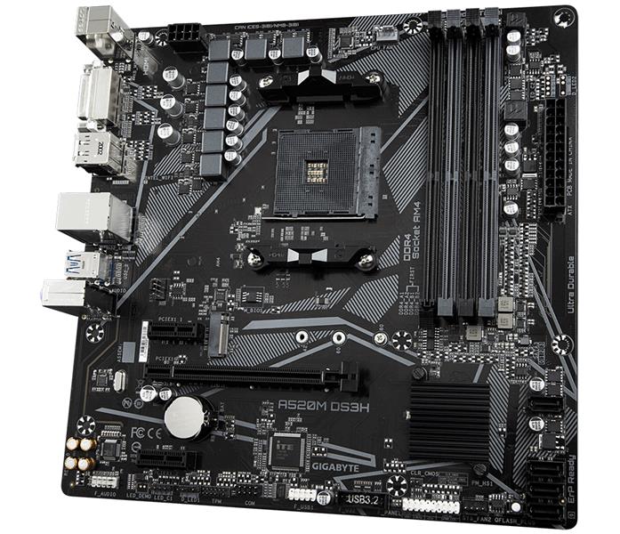 Gigabyte A520M DS3H moederbord Socket AM4 micro ATX