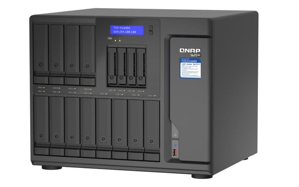 QNAP TVS-h1688X NAS Tower Ethernet LAN Zwart W-1250