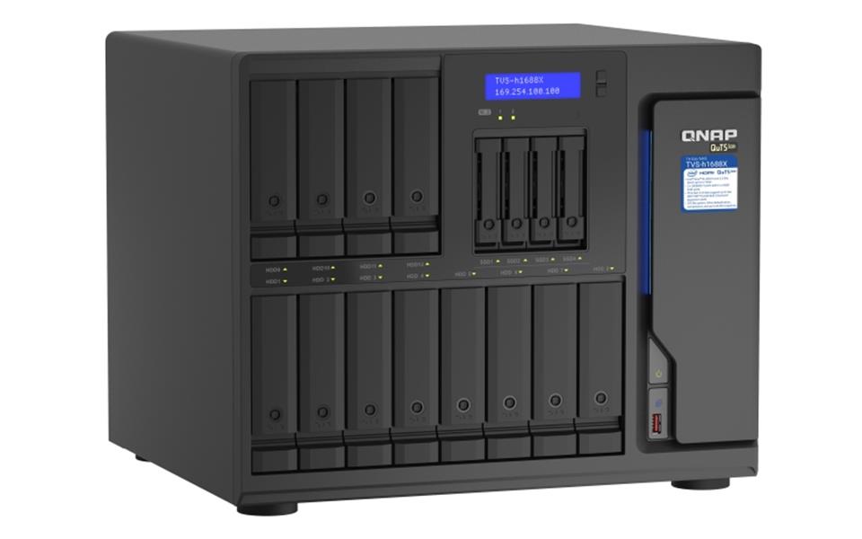 QNAP TVS-h1688X NAS Tower Ethernet LAN Zwart W-1250