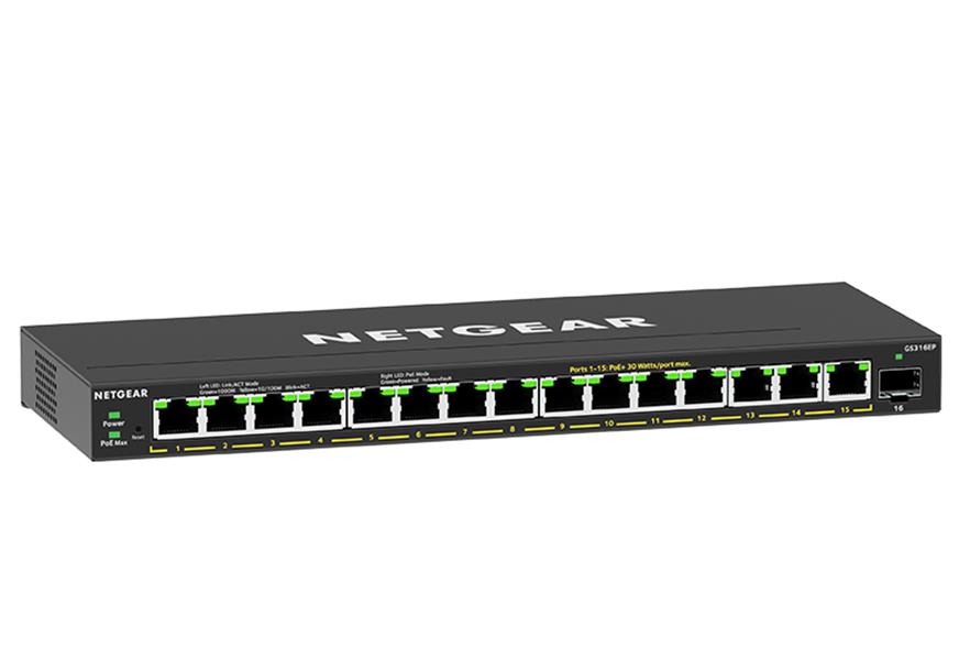 Netgear GS316EP-100PES netwerk-switch Managed Power over Ethernet (PoE) Zwart