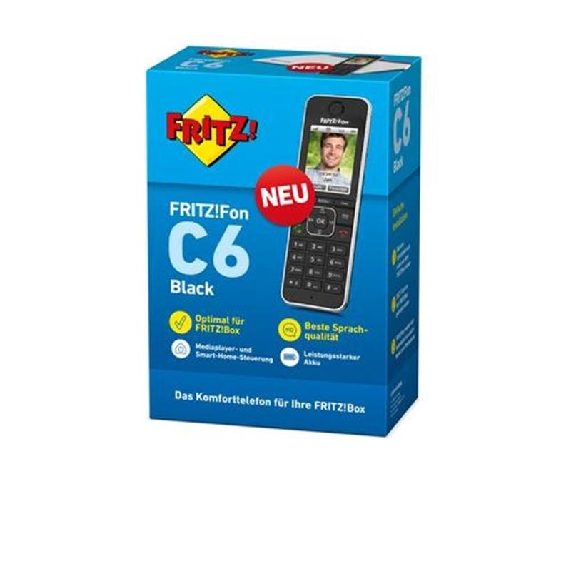 AVM 20002964 FRITZ!Fon C6 Black DECT-telefoon Nummerherkenning Zwart