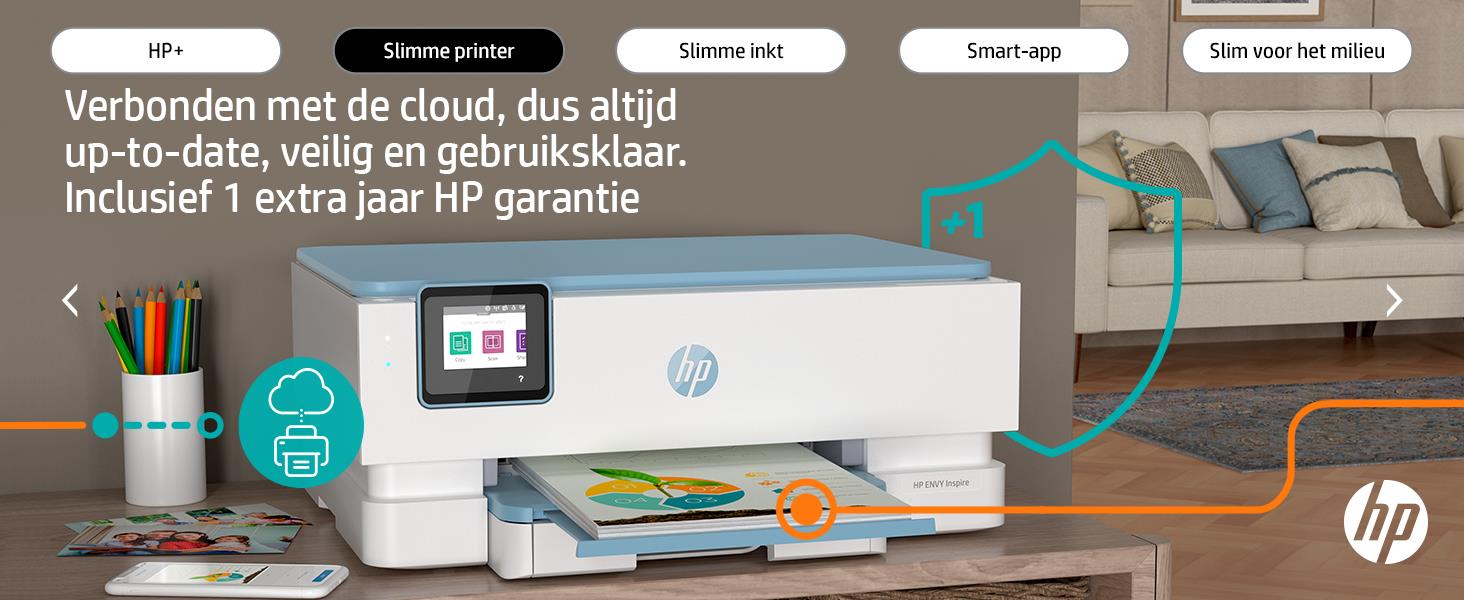 HP ENVY Inspire 7221e All-in-One printer, Kleur, Printer voor Home, Printen, kopiëren, scannen, Draadloos; Geschikt voor Instant Ink; Dubbelzijdig afd