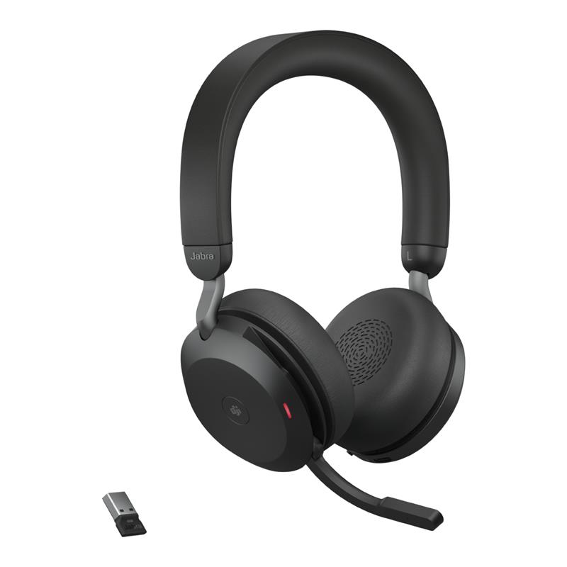 Jabra Evolve2 75 Headset Draadloos Hoofdband Kantoor/callcenter Bluetooth Oplaadhouder Zwart