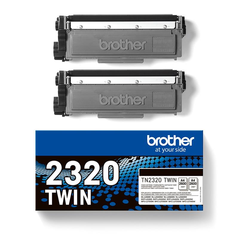 Brother TN-2320TWIN tonercartridge 1 stuk(s) Origineel Zwart