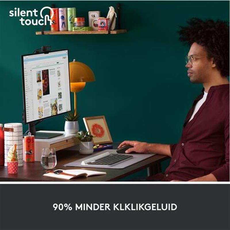 Logitech Signature M650 Draadloze Muis - Voor kleine tot middelgrote handen, 2 jaar batterijduur, stil klikken, aanpasbare zijknoppen, Bluetooth, comp