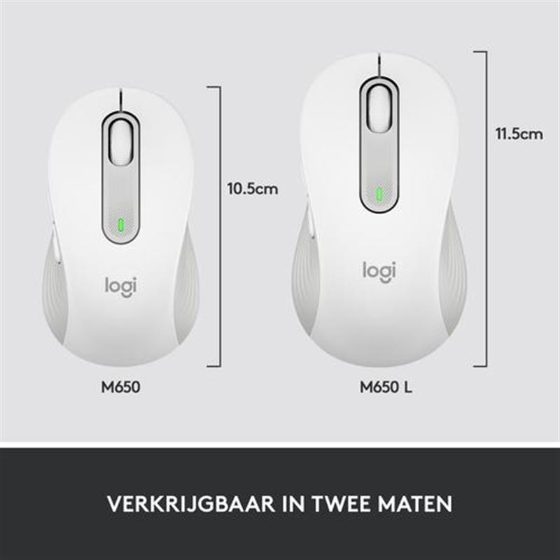 Logitech Signature M650 muis Rechtshandig RF draadloos + Bluetooth Optisch 2000 DPI