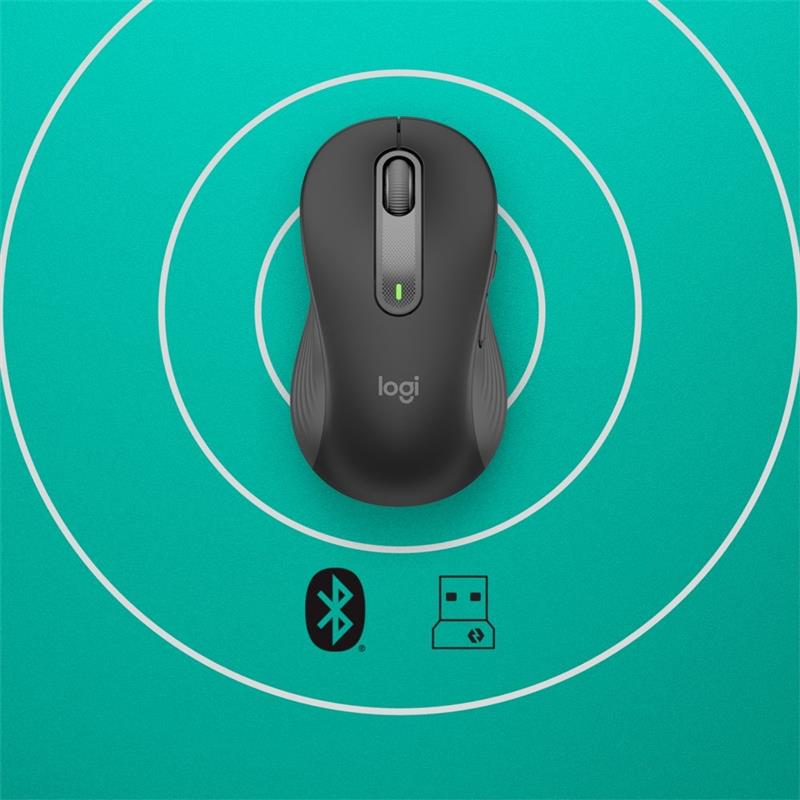 Logitech Signature M650 L Linkshandige Draadloze Muis - Voor grotere, linkerhanden, 2 jaar batterijduur, stil klikken, aanpasbare zijknoppen, Bluetoot